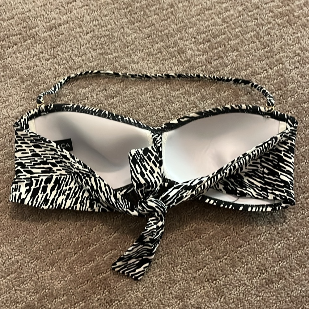 Bandeau/halter bikini top - Picture 3 of 7